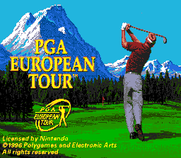 PGA European Tour (Europe) Title Screen